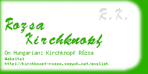 rozsa kirchknopf business card
